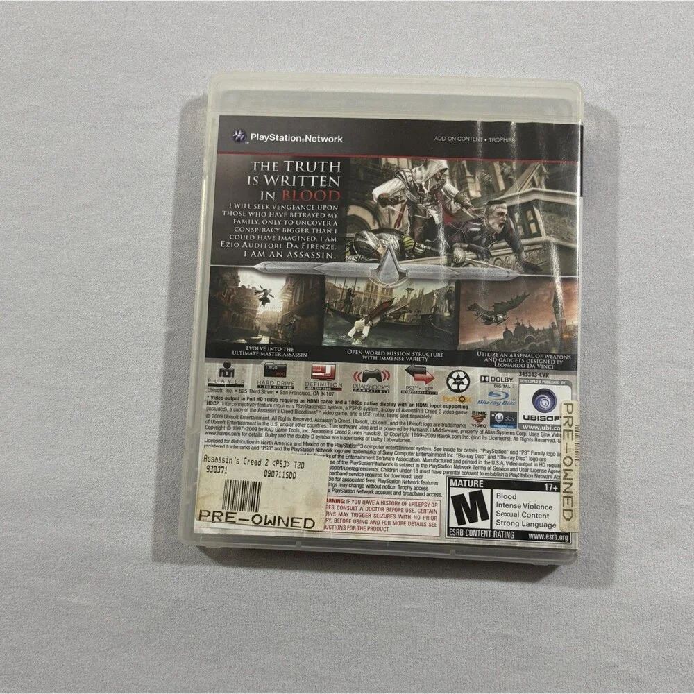 Sony PlayStation 3 PS3 Assassin's Creed II 2 Complete CIB Tested Works